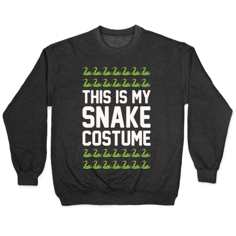 This Is My Snake Costume White Print Pullover