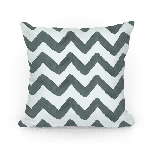 Black and White Watercolor Chevron Pattern Pillows LookHUMAN