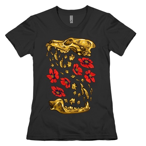 Coyote's Golden Skull Womens T-Shirt