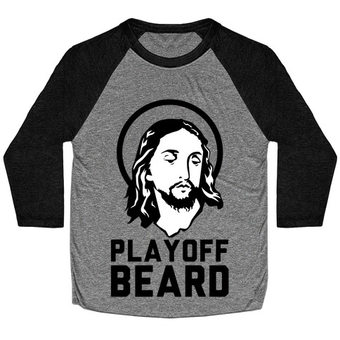 Jesus Playoff Beard Baseball Tee