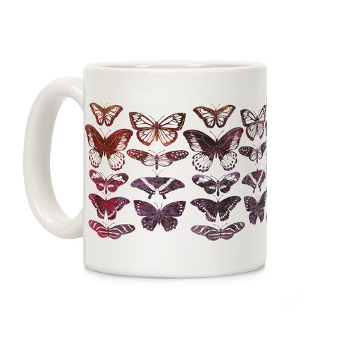 Butterfly Species Pattern Coffee Mug
