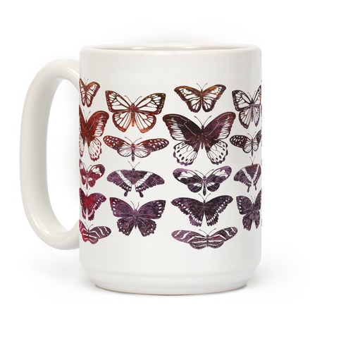 Pretty Butterfly Pattern Travel Mug