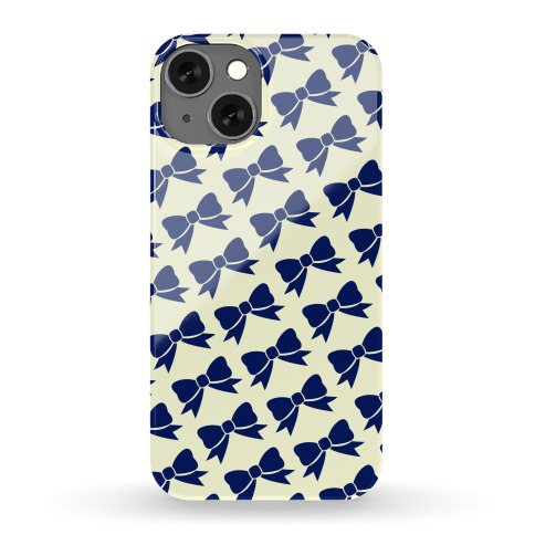 Blue Bow Pattern Phone Case