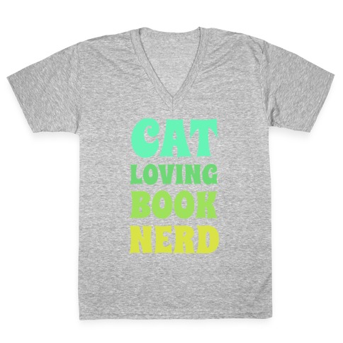 Cat-loving, Book-nerd V-Neck Tee Shirt