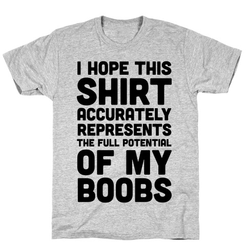 I Hope This Shirt Accurately Represents The Full Potential Of My Boobs T-Shirt