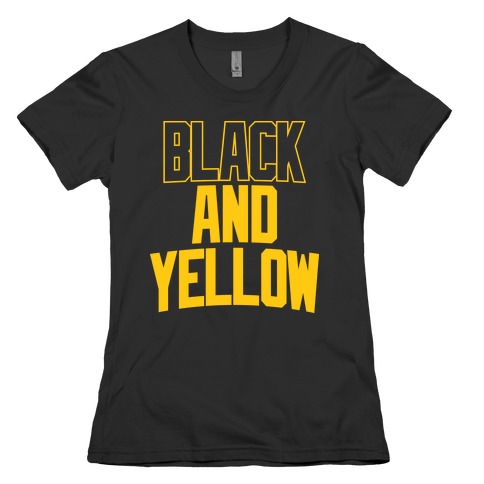 Black And Yellow Womens T-Shirt