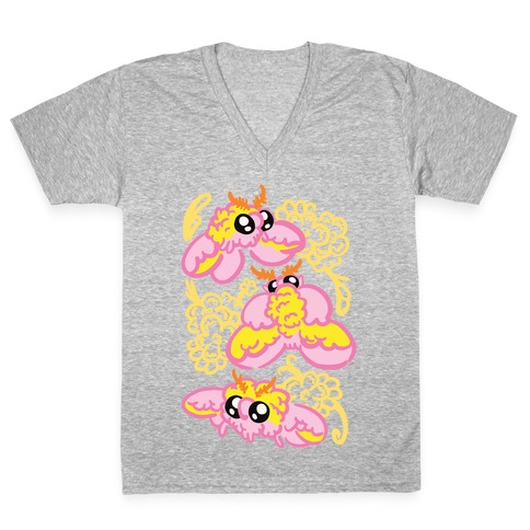 Rosy Maple Moths V-Neck Tee Shirt