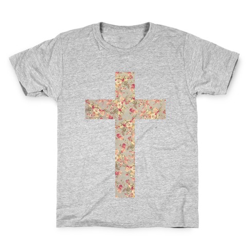 Floral Cross Kids T-Shirt