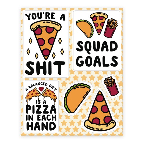 Pizza Goal  Stickers and Decal Sheet