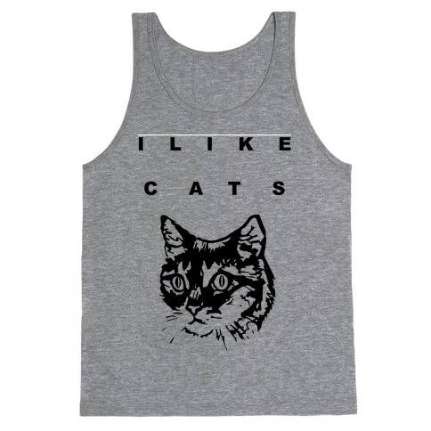 I Like Cats Tank Tops | LookHUMAN