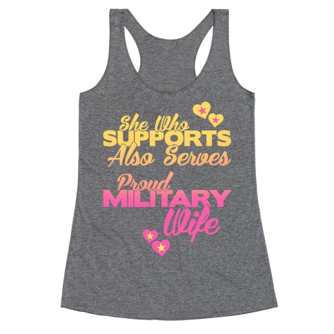She Who Supports Also Serves Racerback Tank Top