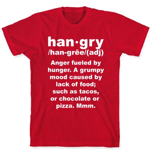 Hangry Tee Shirt Graphic T-Shirt Mens Foodie TShirts T Shirt For Womens Gifts
