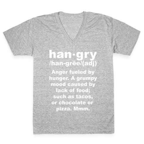Hangry Definition V-Neck Tee Shirt