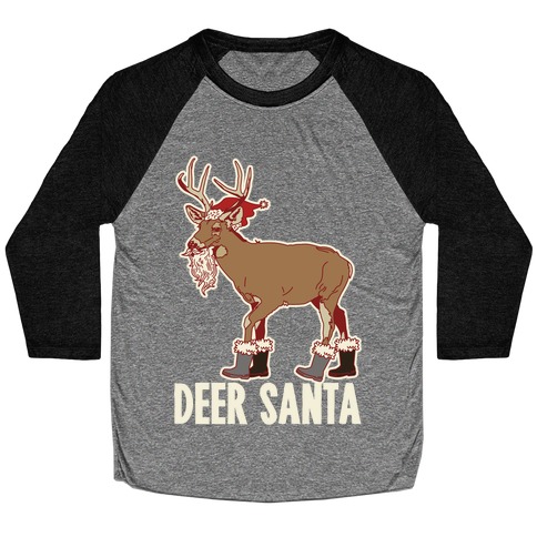 Deer Santa Baseball Tee