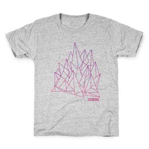 Colorado Mountains Pink Kids T-Shirt