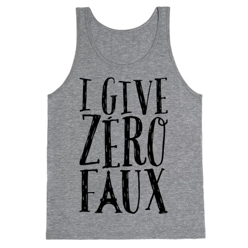 I Give Zero Faux Tank Top