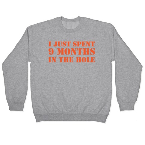 9 months in the hole Pullover
