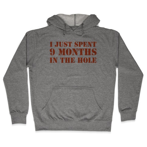 9 months in the hole Hooded Sweatshirt