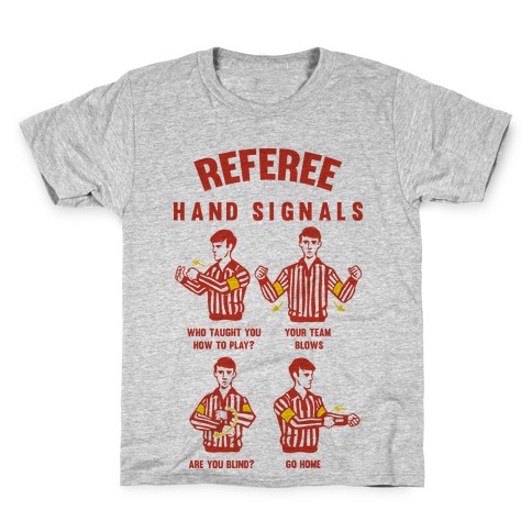 Funny Referee Hand Signals Kids T-Shirt