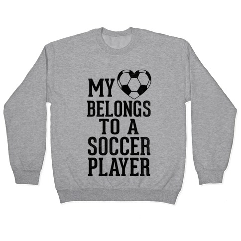 My Heart Belongs to A Soccer Player (Baseball Tee) Pullover