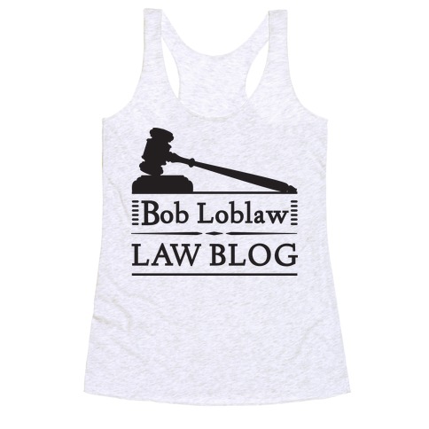 Law Blog Racerback Tank Top