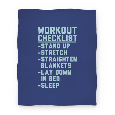 Workout Checklist Blanket