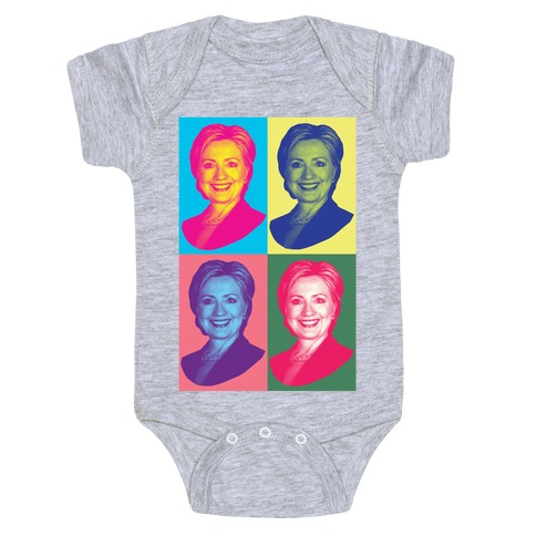 Pop Art Hillary Clinton Baby One-Piece