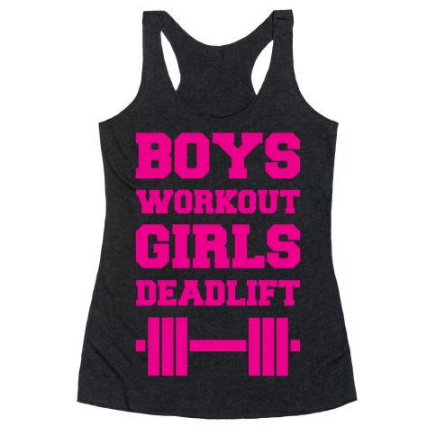 Boys Workout Girls Deadlift Racerback Tank Top