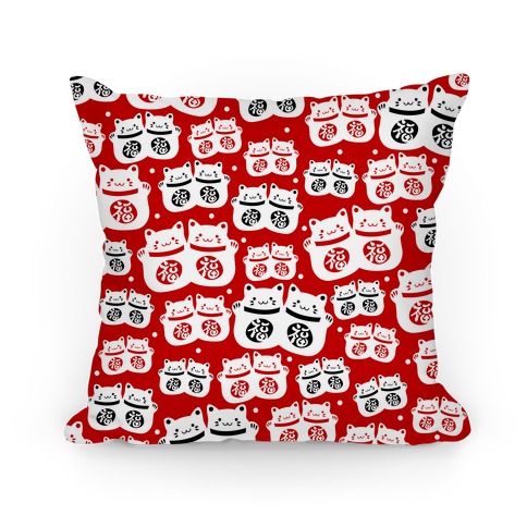 lucky cat pillow