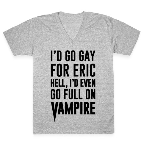 Gay Vampire V-Neck Tee Shirt