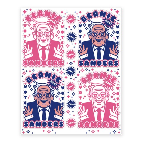 Anime Bernie Stickers and Decal Sheet