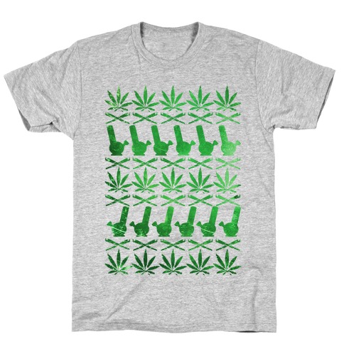 Weed Pattern T-Shirt