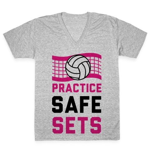 Practice Safe Sets V-Neck Tee Shirt
