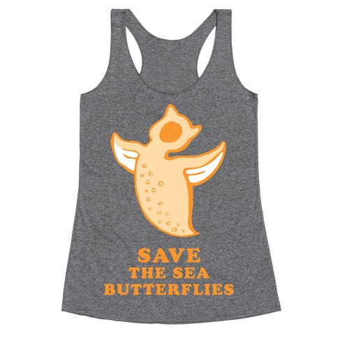 Save The Sea Butterflies Racerback Tank Top