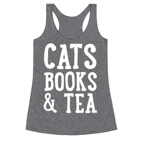 cats books and tea shirt