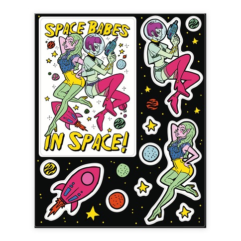 Space Babes Stickers and Decal Sheet