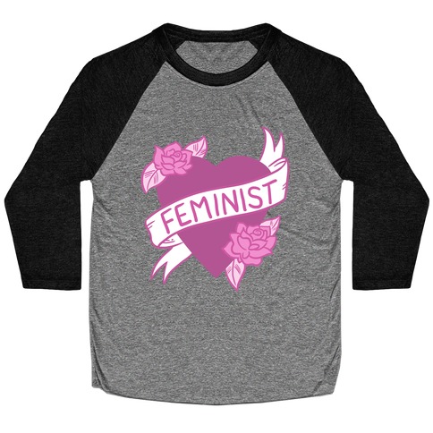 Feminist Heart Baseball Tee