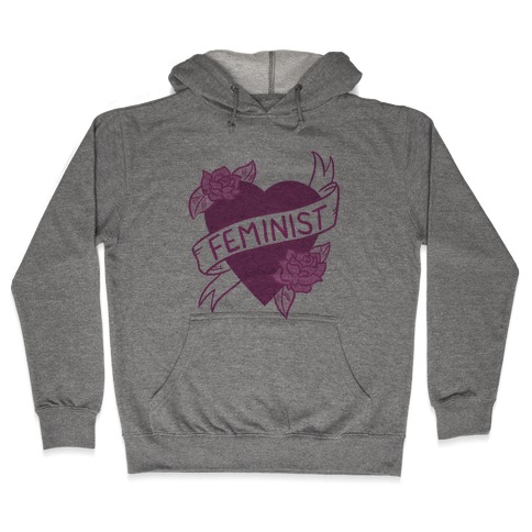 Feminist Heart Hooded Sweatshirt