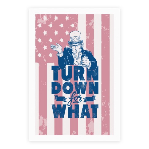Turn Down For What Uncle Sam Poster