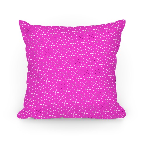 Pink Abstract Floral Pattern Pillow
