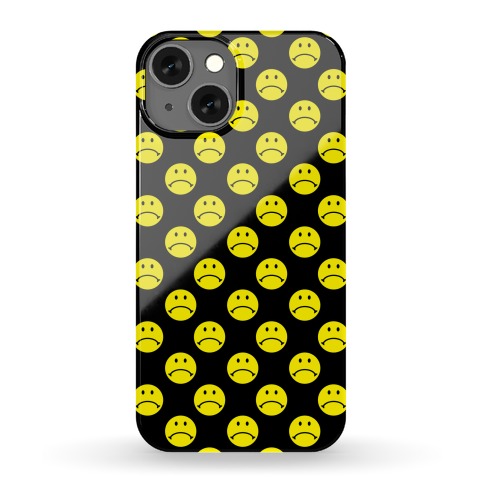 Sad Smiley Face Pattern Phone Cases | LookHUMAN