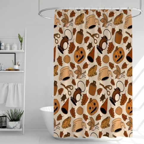 Into the Unknown Pattern Shower Curtain