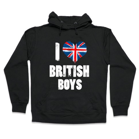 I (Heart) British Boys Hooded Sweatshirt