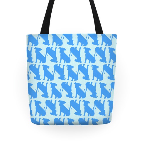 Blue Puppy Pattern Totes | LookHUMAN