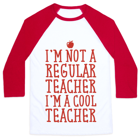 Cool Teacher Baseball Tee | LookHUMAN