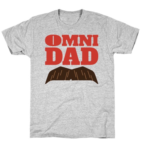 Omni Dad Parody White Print T-Shirt