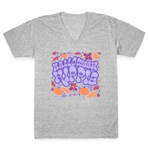 Halloween Hippie V-Neck Tee Shirt