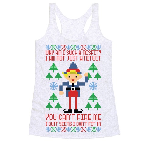 Why am I Such a Misfit I Am Not Just a Nitwit Racerback Tank Top