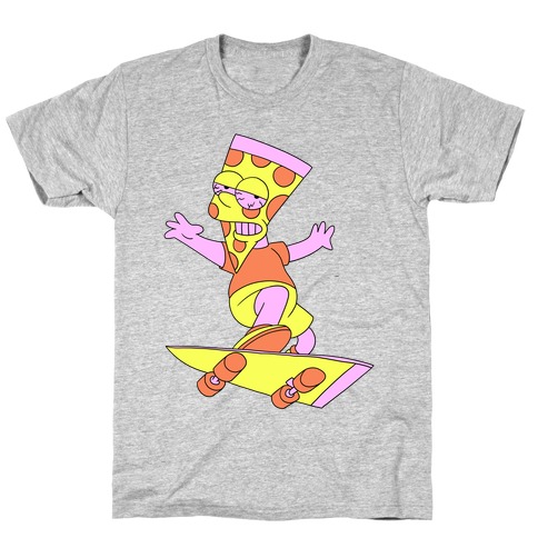 Pizza Cartoon Stoner Boy T-Shirt