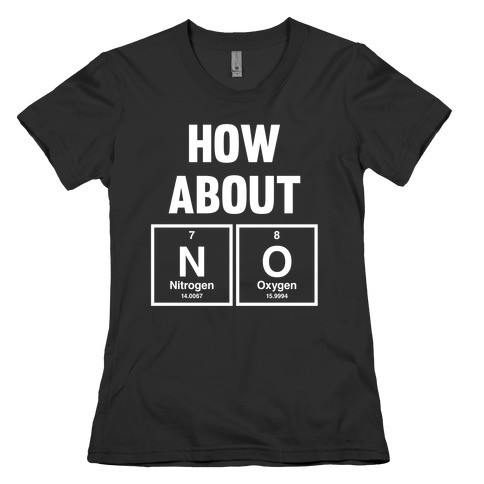 How About No (Chemistry) (White Ink) Womens T-Shirt
